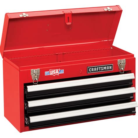 used craftsman 3 drawer metal tool box compartment lid|craftsman portable metal tool box.